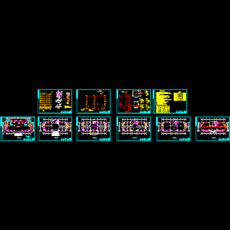 6层办公楼给排水设计cad图纸,平面图,系统图,大样图 - 1