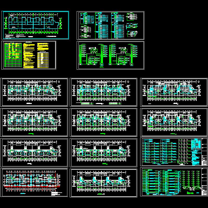 全套8层住宅楼电气设计CAD图纸 - 1