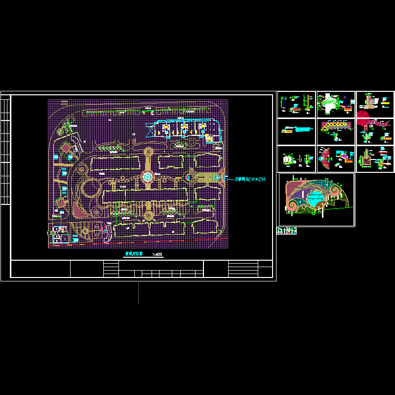 住宅小区景观CAD施工图（13页图纸）.dwg - 1