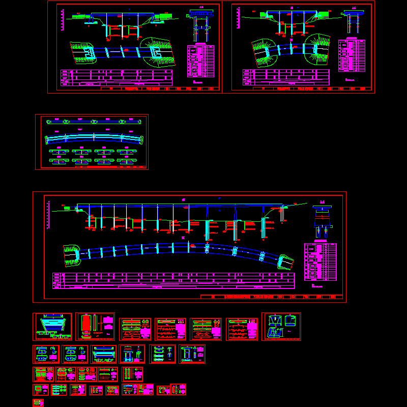 大桥全套CAD图纸 - 1