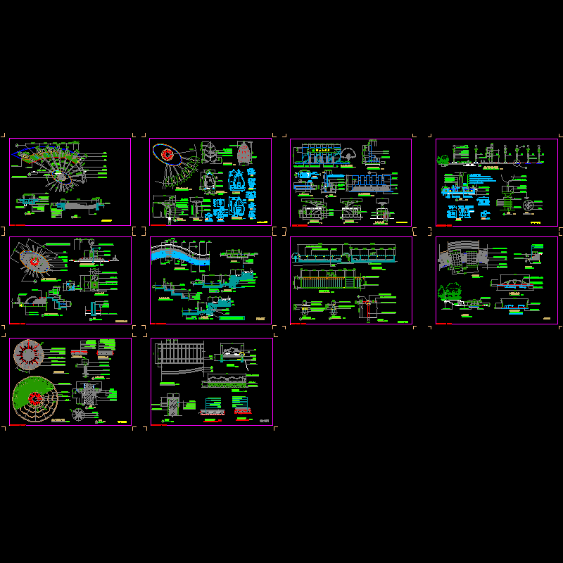 太阳广场景观CAD施工图纸全套 - 1