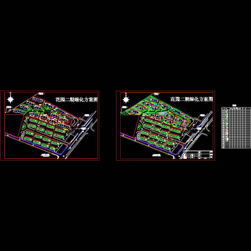 万科小区全套绿化设计CAD施工图纸.dwg - 1