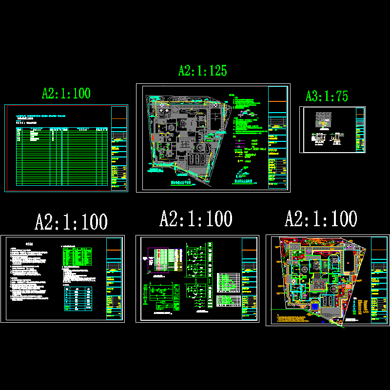 别墅园林给排水及配电设计cad施工图纸 - 1