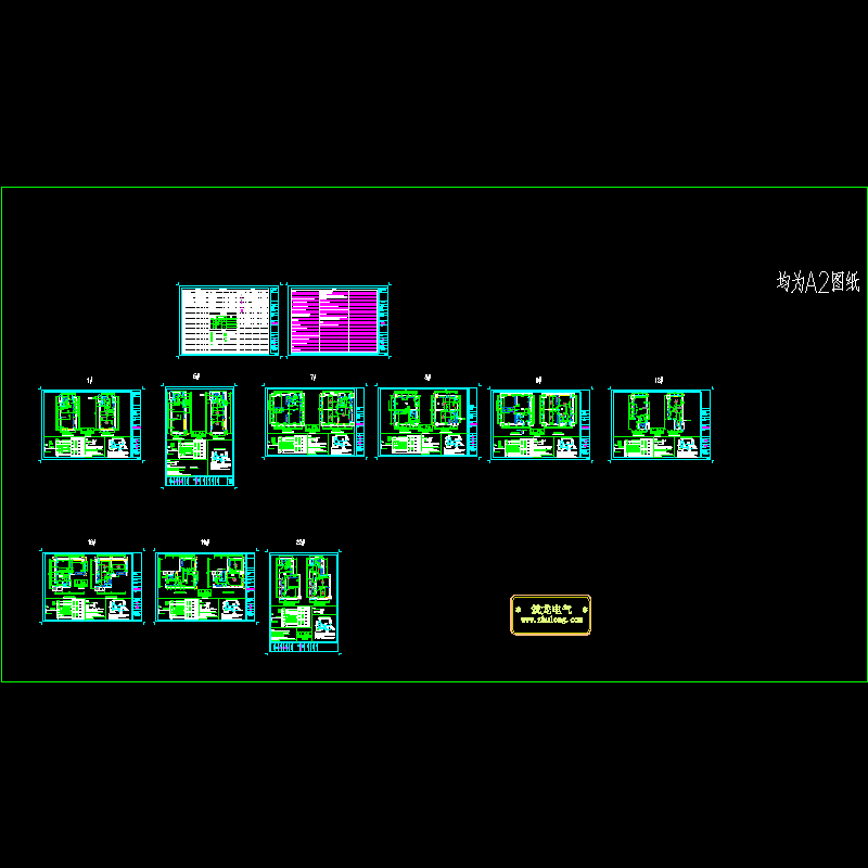 公寓强电CAD施工图纸（11张）.dwg - 1