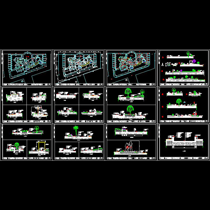 百佳豪庭小区景观CAD施工图（12页图纸）.dwg - 1