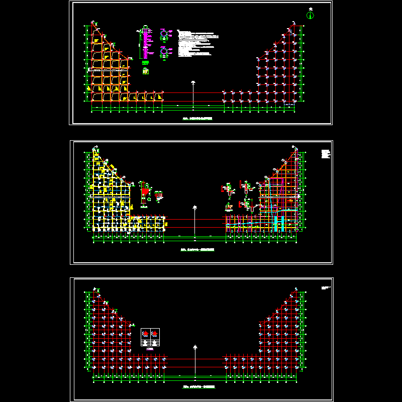 体育馆平台基础及配筋节点构造CAD详图纸.dwg - 1