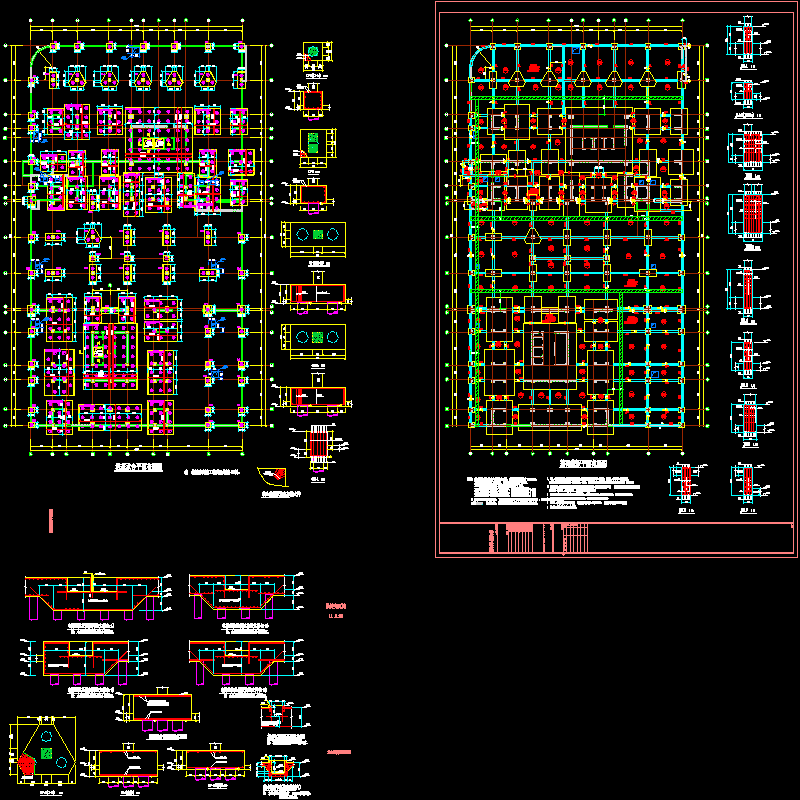 31层高层框剪结构桩基础构造CAD详图纸 - 1