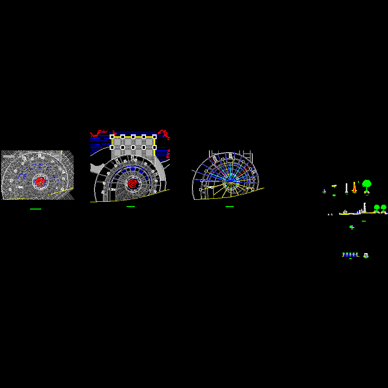 特色造型水景景墙施工CAD详图纸（海螺造型）.dwg - 1