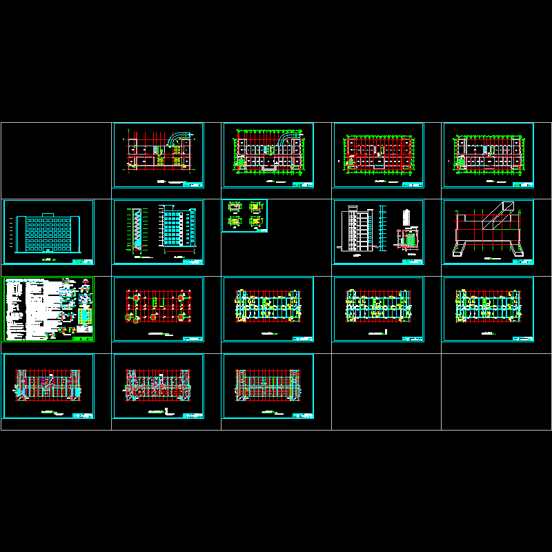 八度区办公楼结构设计(建筑结构图).dwg - 1