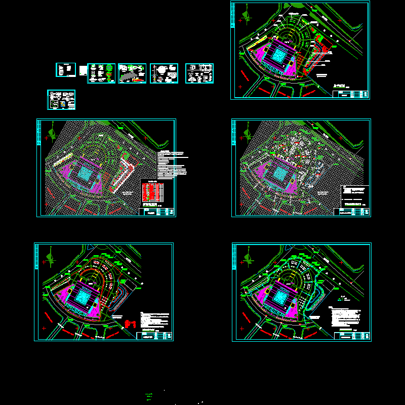 湖南某汽车城环境景观施工图全套.dwg