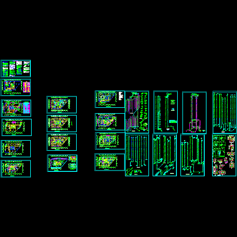 一套大厦给排水设计CAD图纸 - 1
