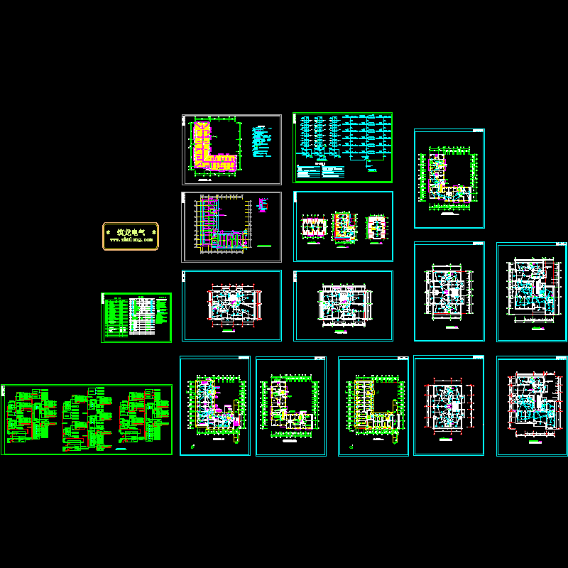 7层住宅楼电气设计CAD施工图纸.dwg - 1