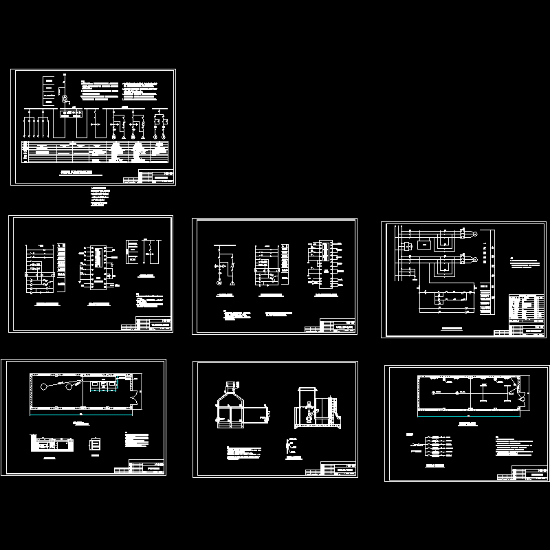 小型泵站电气设计CAD施工图纸(油浸式变压器)(dwg) - 1