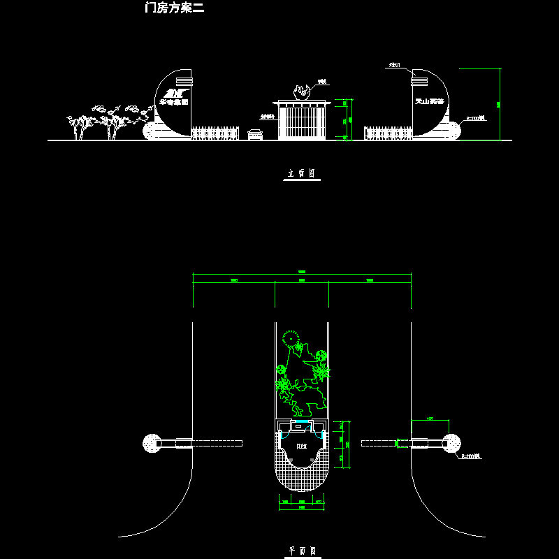 药厂门房建筑设计方案.dwg - 1