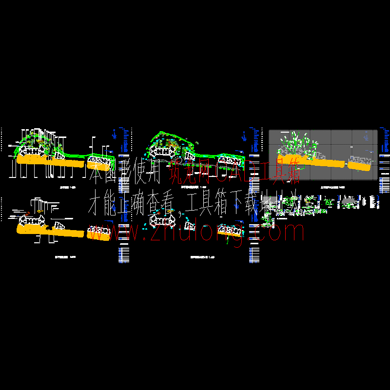 一套花园小区景观工程CAD施工图纸 - 1