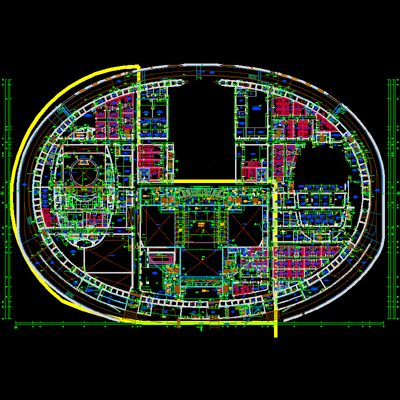 现代风格蛋形大剧院建筑设计初设图纸.dwg - 1