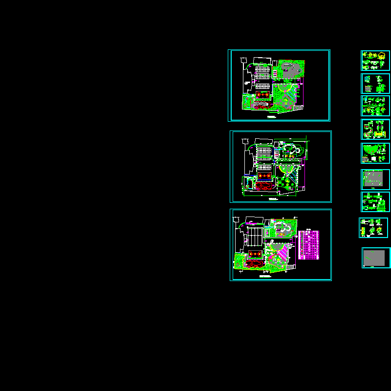 广场环境施工CAD图纸，共12张 - 1
