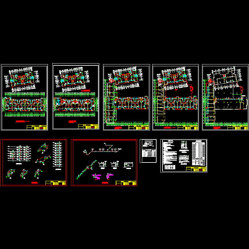 10380平米10层住宅楼全套采暖CAD施工图纸.dwg - 1