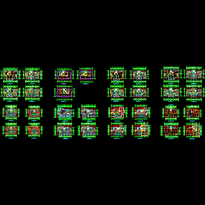 31个住宅户型设计平面图纸.dwg - 1