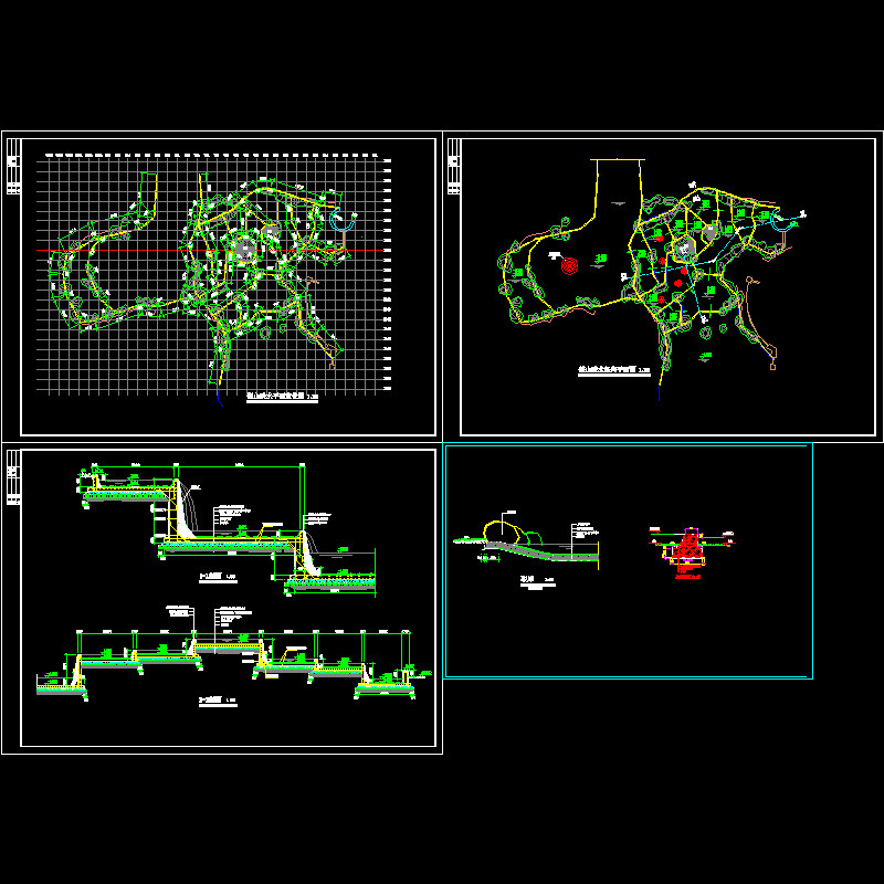 驳岸及跌水施工CAD图纸 - 1