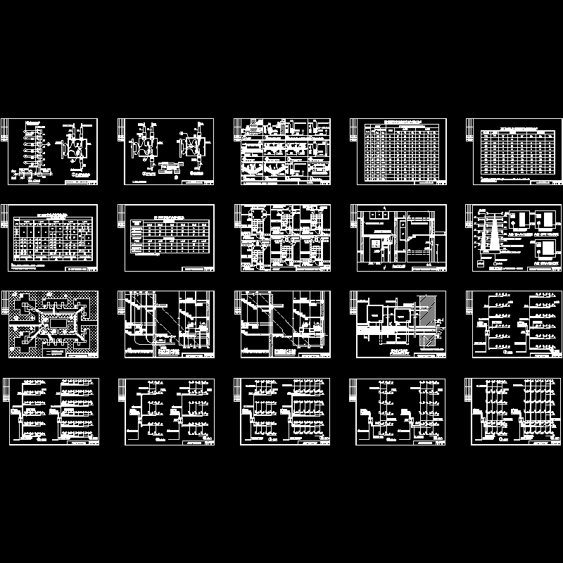 多层住宅楼电气安装图（20页CAD图纸） - 1