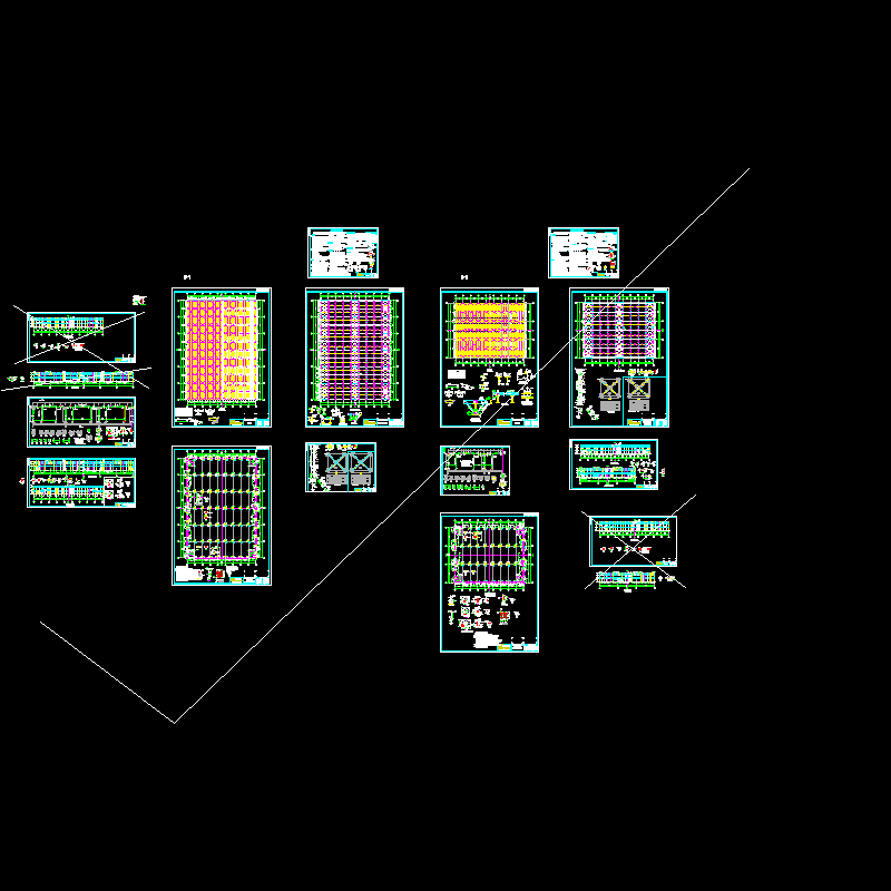 石材公司钢结构厂房CAD施工图纸(6度抗震)(二级结构安全).dwg - 1