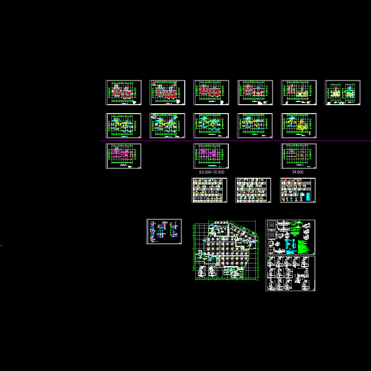 剪力墙结构住宅结构设计CAD施工图纸.dwg - 1