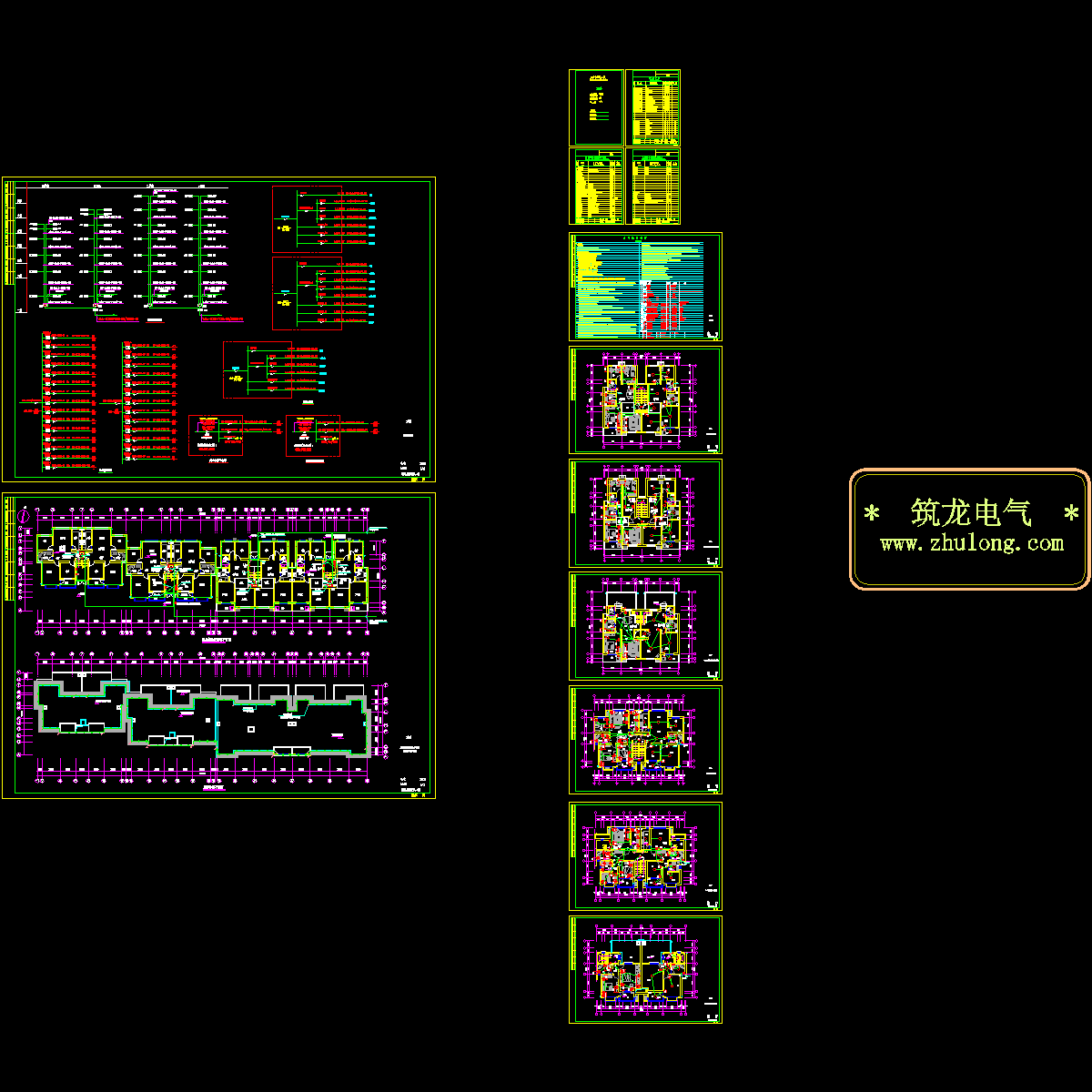 2482平米6层住宅楼强电设计CAD施工图纸.dwg - 1