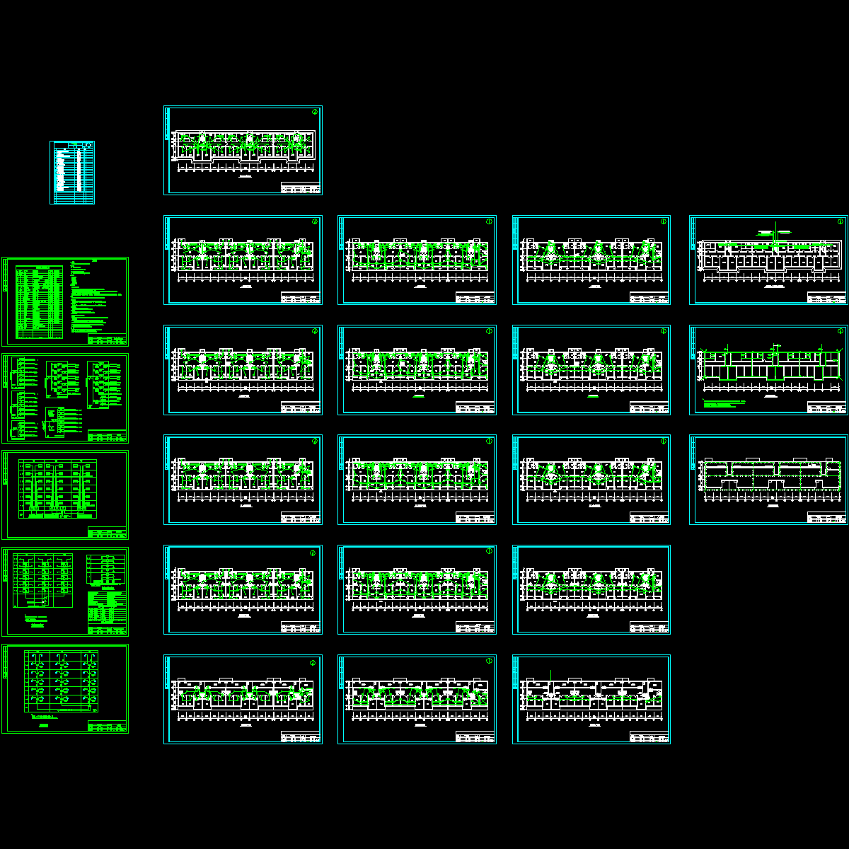 6层住宅楼全套电气CAD施工图纸.dwg - 1