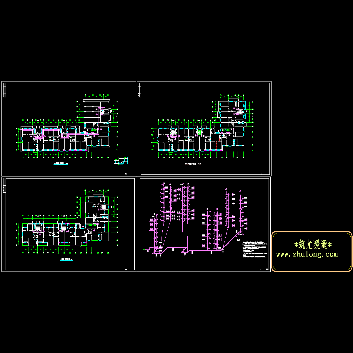 小区采暖工程设计图纸.dwg - 1