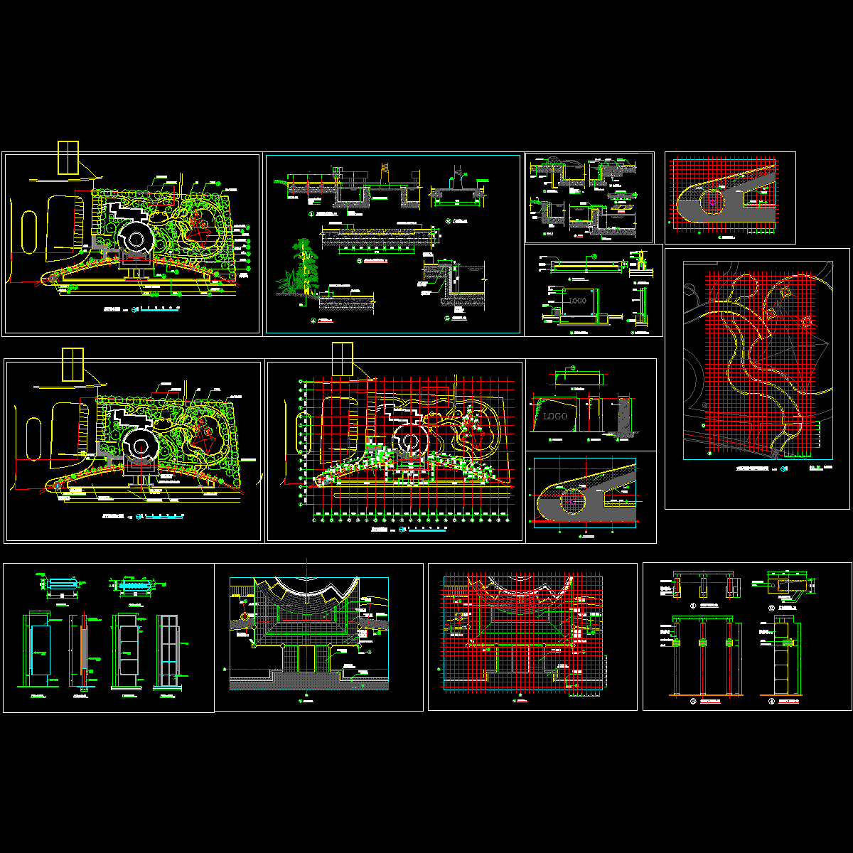 售楼部景观全套CAD施工图纸.dwg - 1