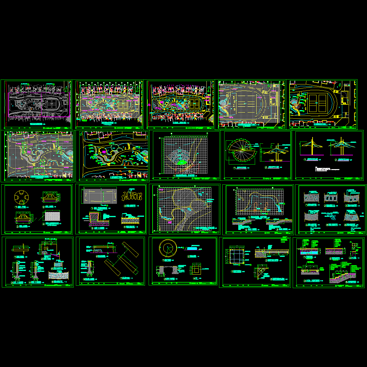 小区景观CAD施工图纸.dwg - 1