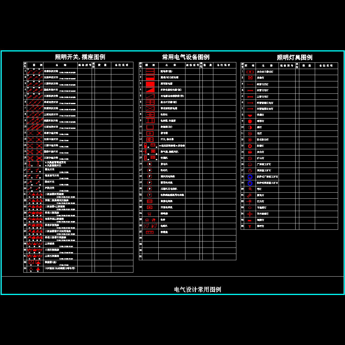 电气设计标准图纸例.dwg - 1