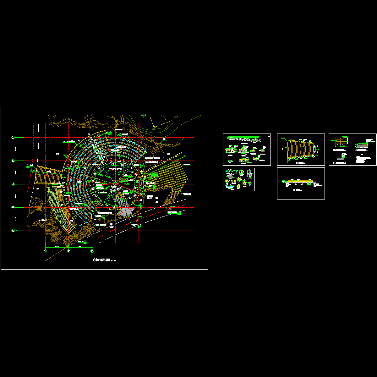 中心广场景观设计CAD施工大样图.dwg - 1