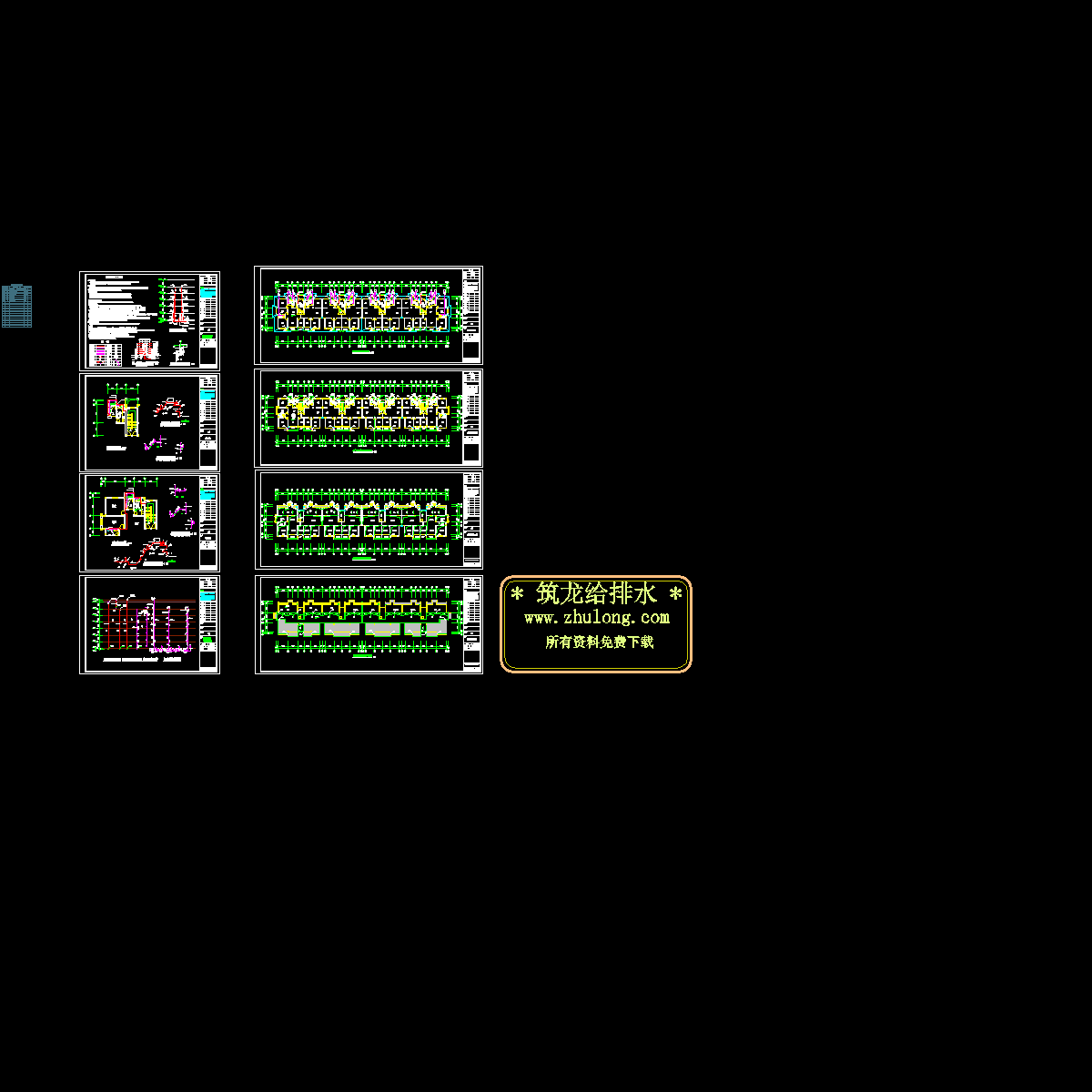 小区6层住宅楼给排水大样图. - 1