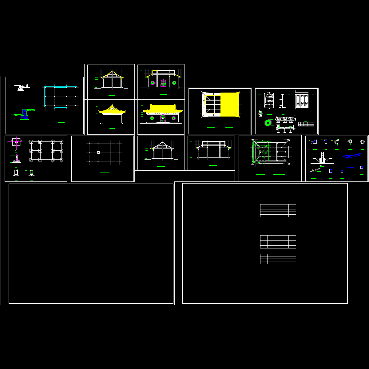 天王殿古建筑施工CAD详图纸.dwg - 1