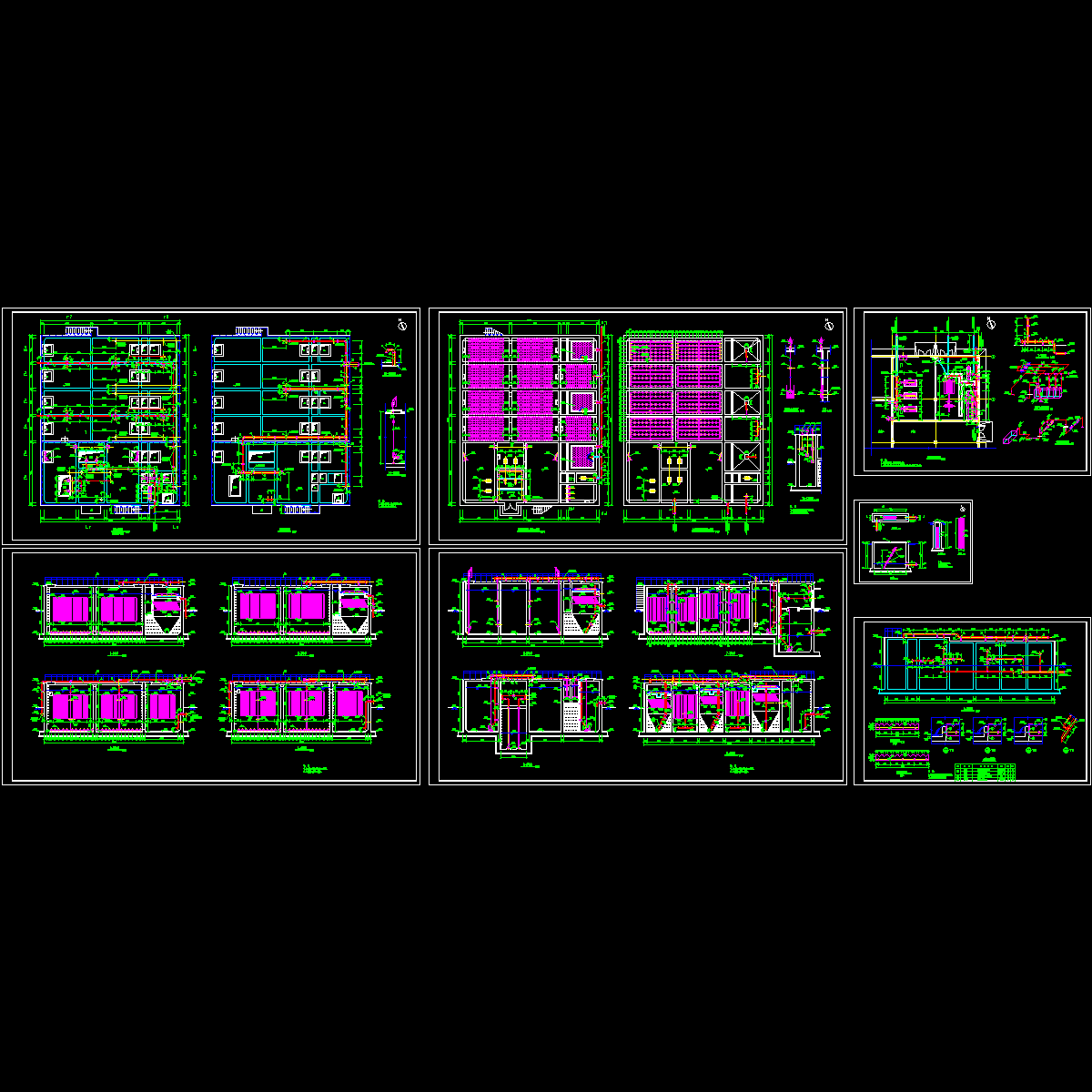 制药公司污水厂工艺CAD施工图纸.dwg - 1