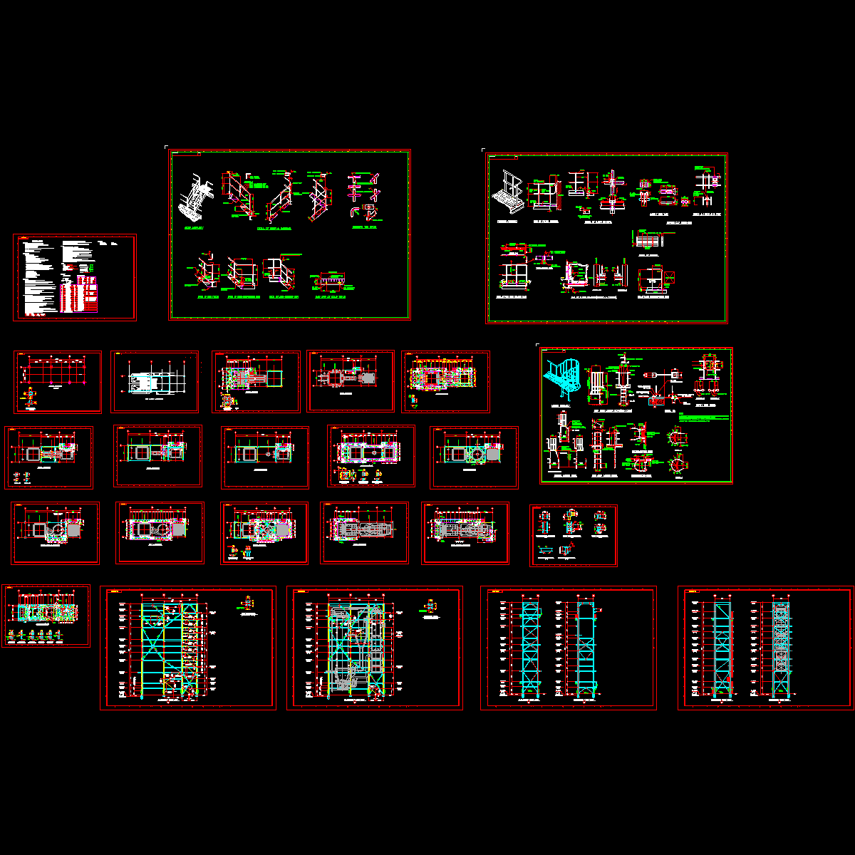 韩国锅炉支架结构图纸（25张）.dwg - 1