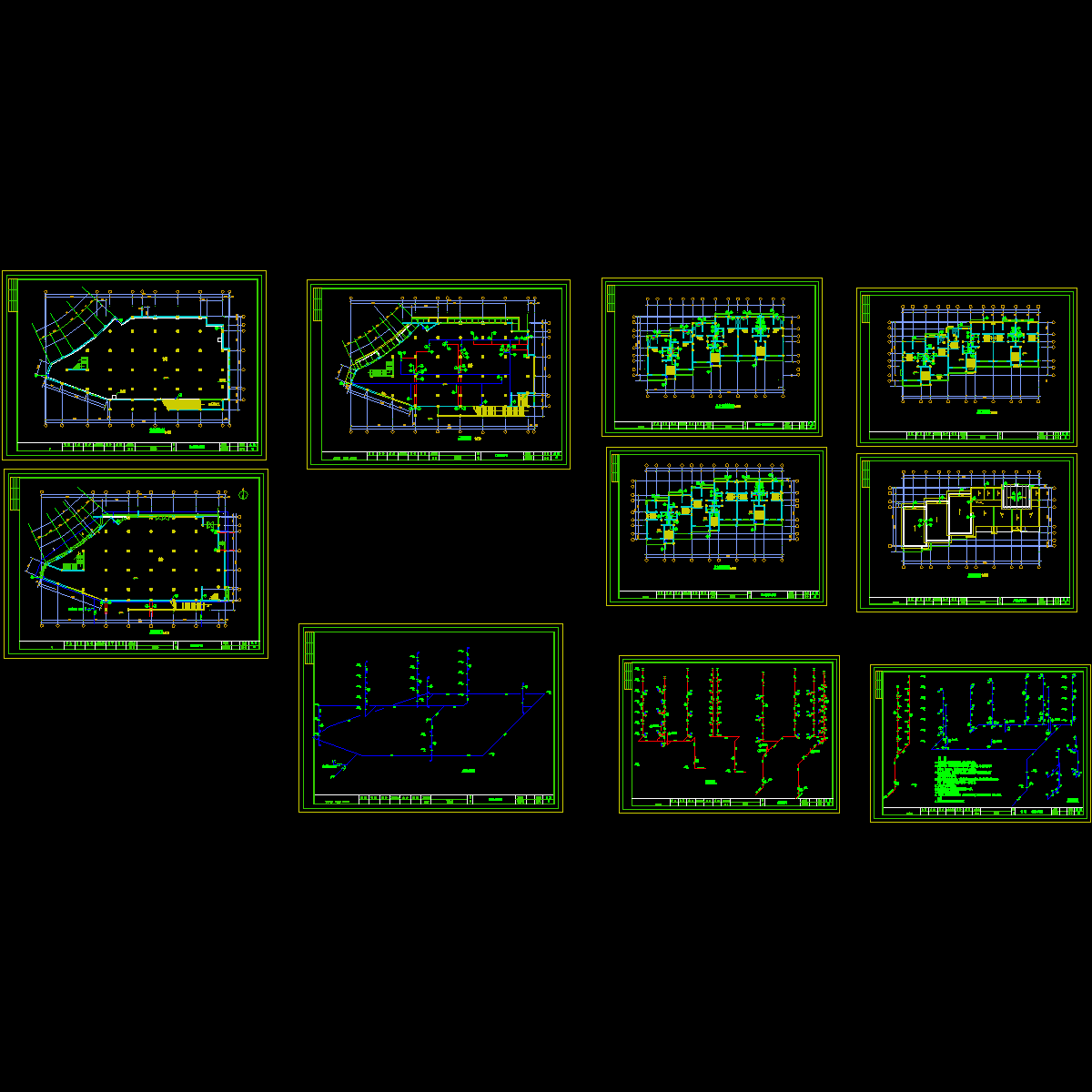 8层商住楼给排水设计CAD施工图纸.dwg - 1