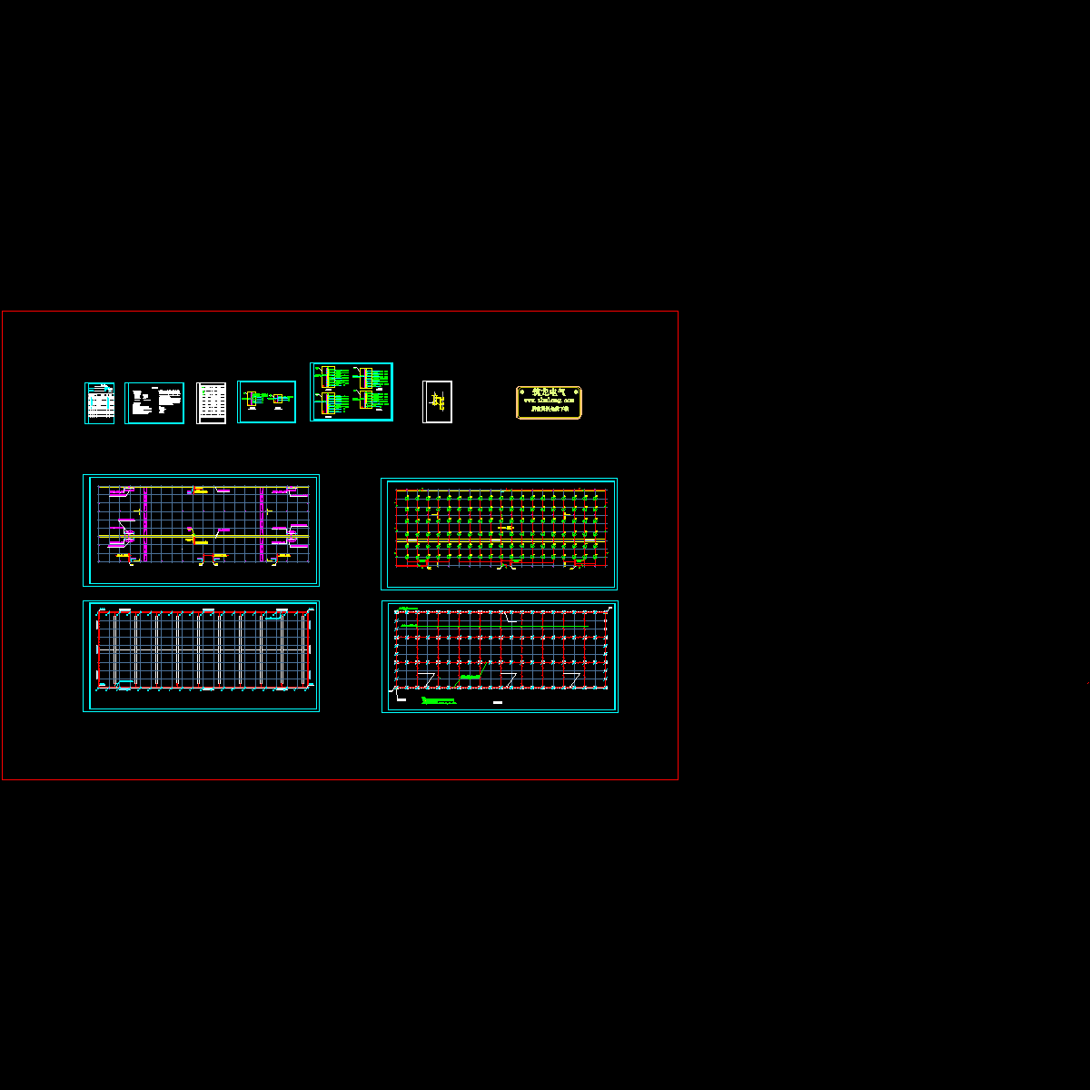 单层车间电气设计CAD图纸，共8张图.dwg - 1