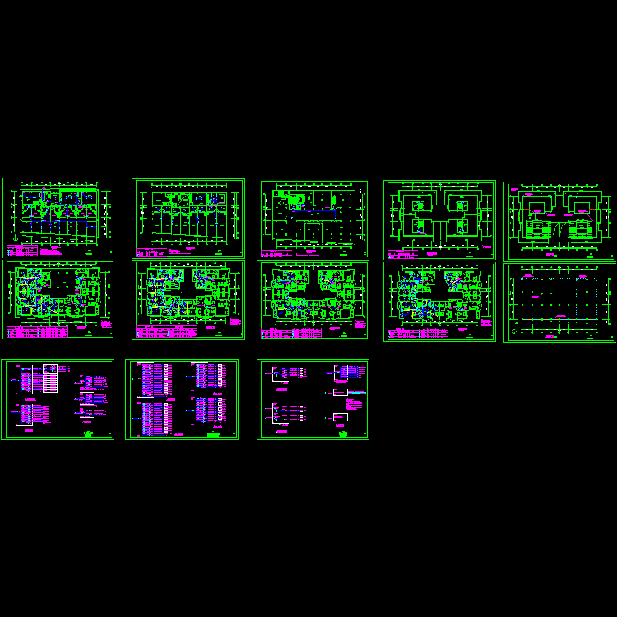 8层商住楼电气设计图纸.dwg - 1