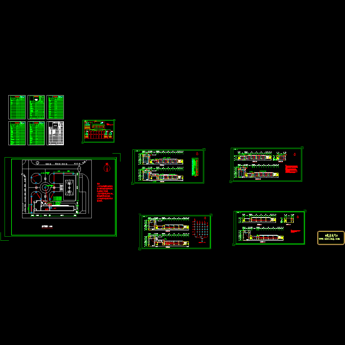 6层教学楼电气CAD施工图纸.dwg - 1