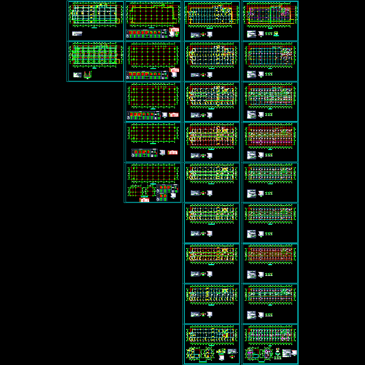 8层框架结构宾馆结构设计CAD施工图纸.dwg - 1