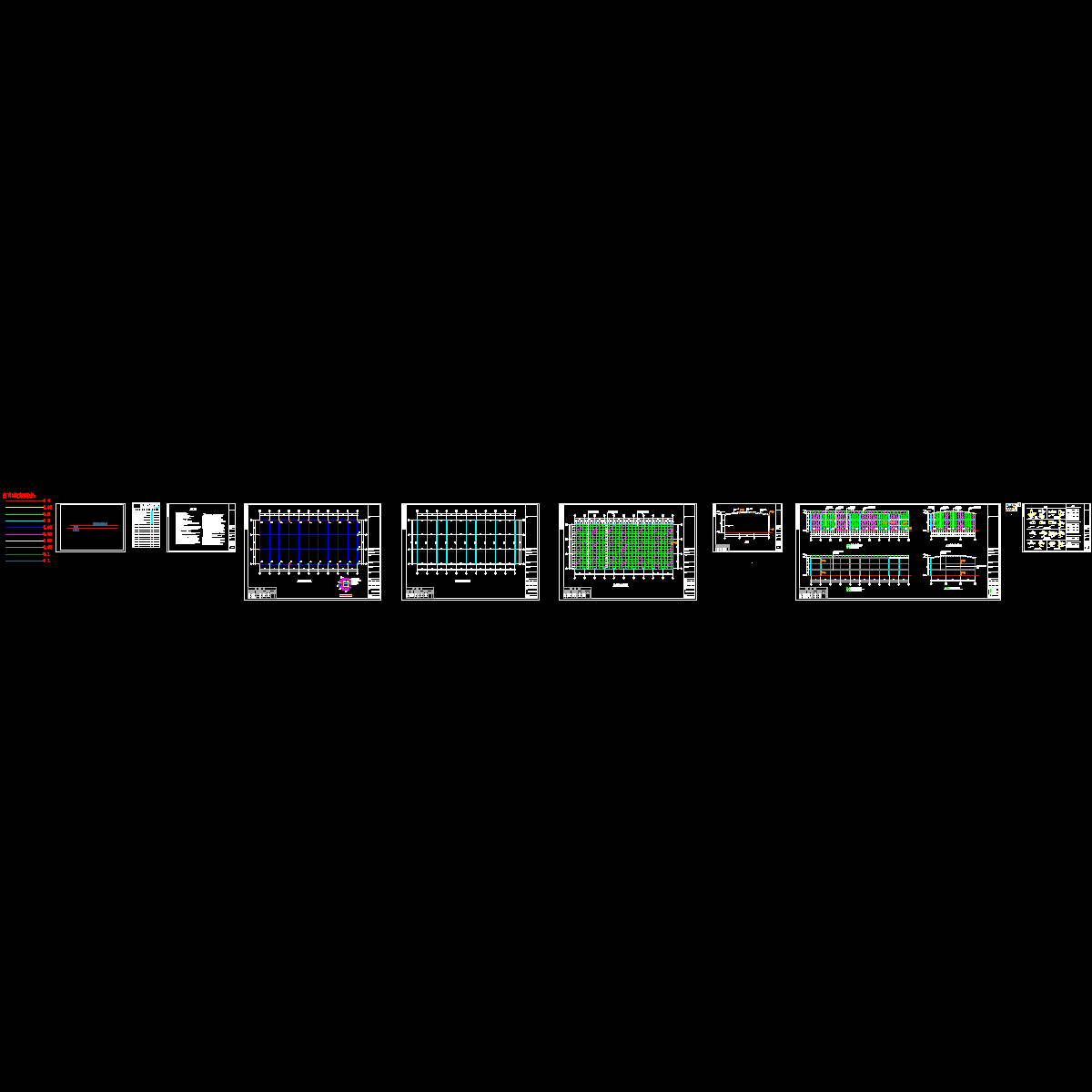 9米网架结构游泳馆结构设计CAD施工图纸.dwg - 1