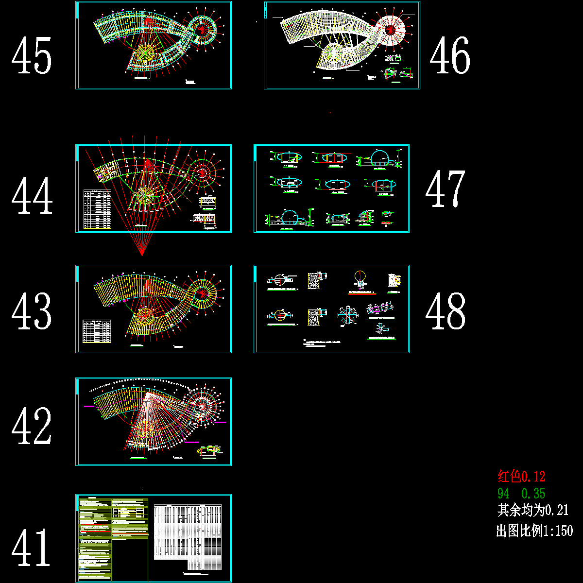 门式刚架科技馆结构设计CAD施工图纸.dwg - 1