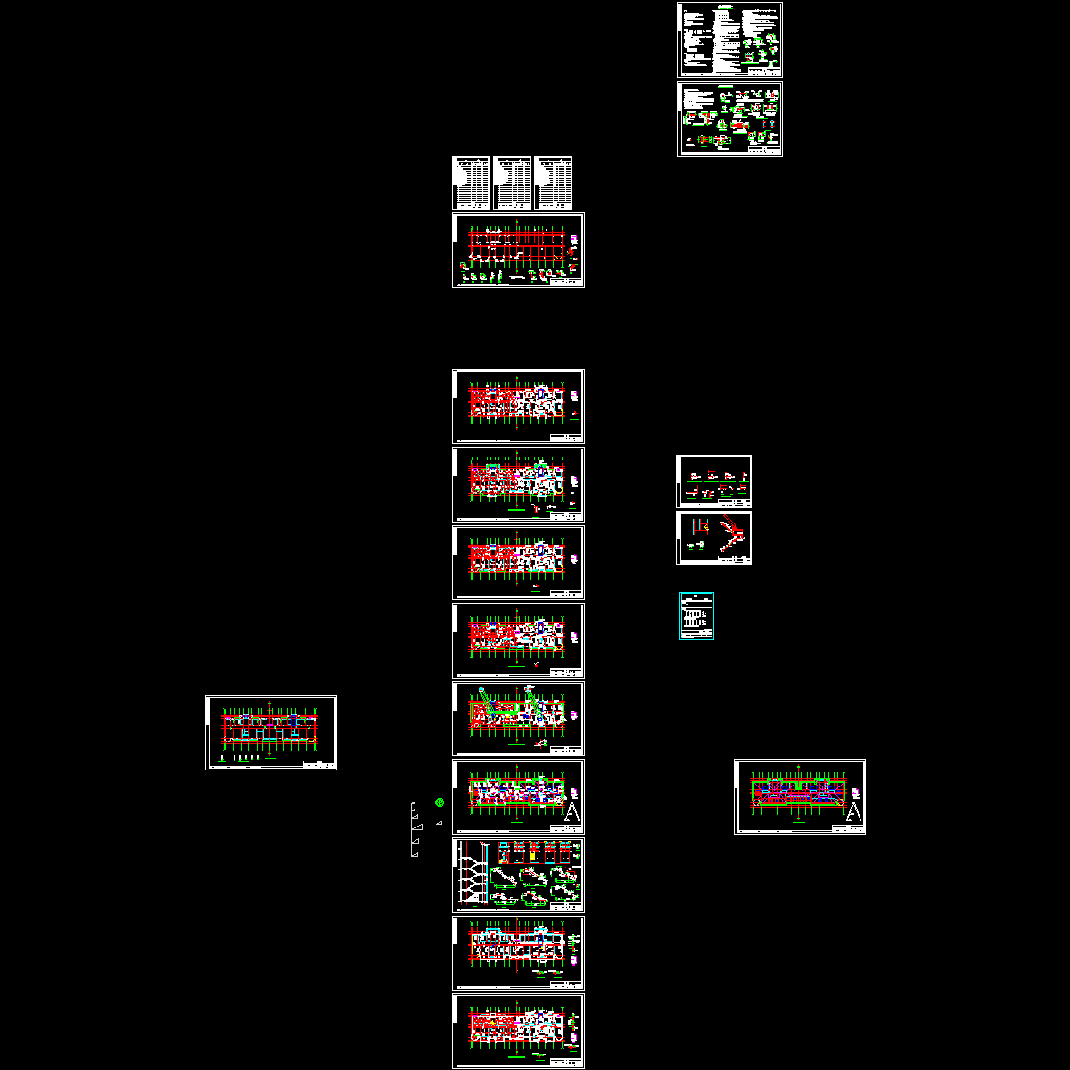 异形柱框架结构住宅结构设计CAD施工大样图.dwg - 1