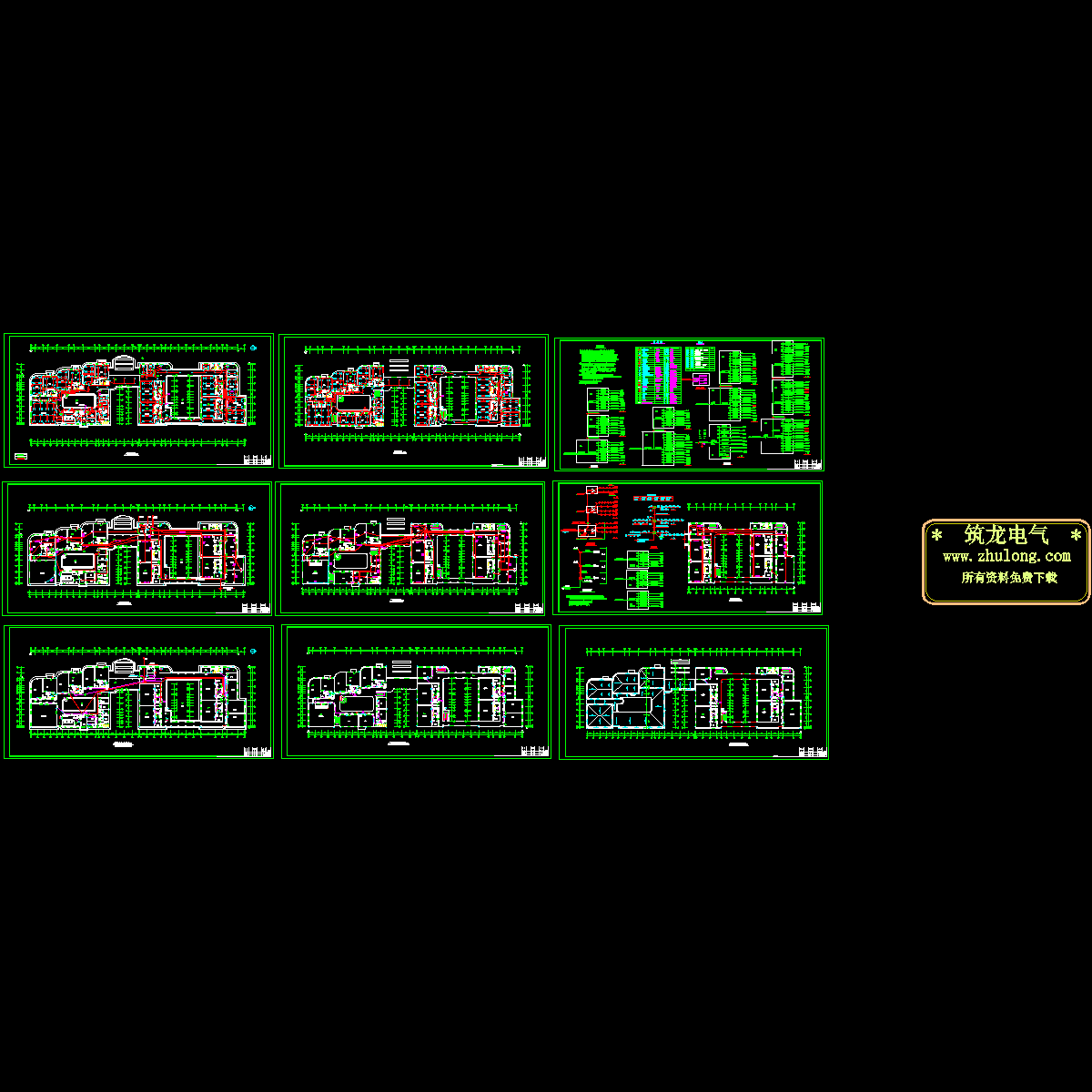3层幼儿园电气设计CAD施工图纸，共9张 - 1