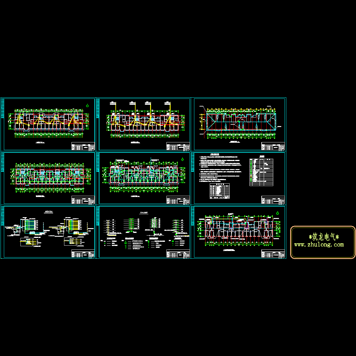 6层住宅楼电气CAD施工图纸 - 1