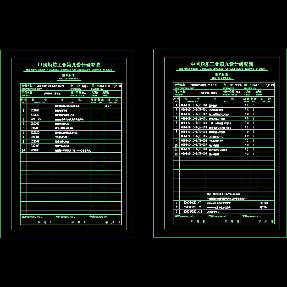 图纸目录.dwg