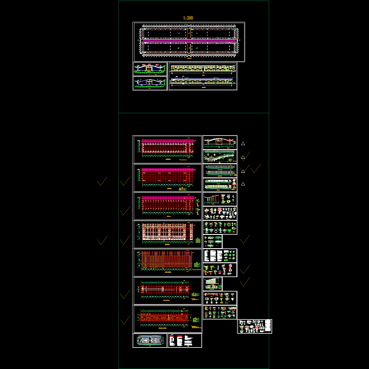 钢桁架仓库结构CAD施工图纸.dwg - 1